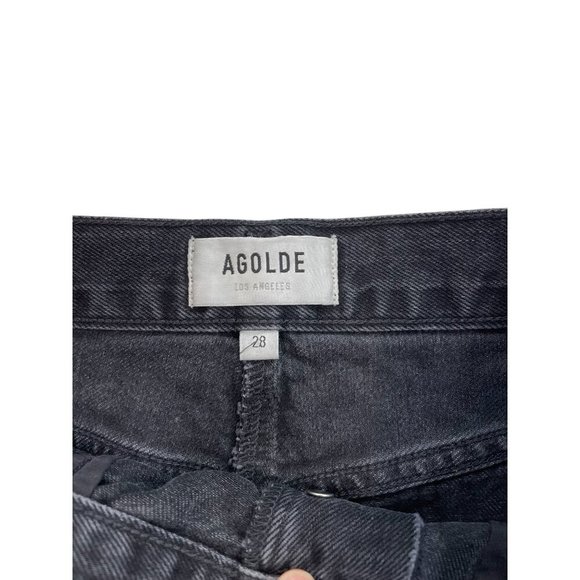 Agolde Quinn High Rise Skirt Denim Button Fly 28 - Picture 4 of 8